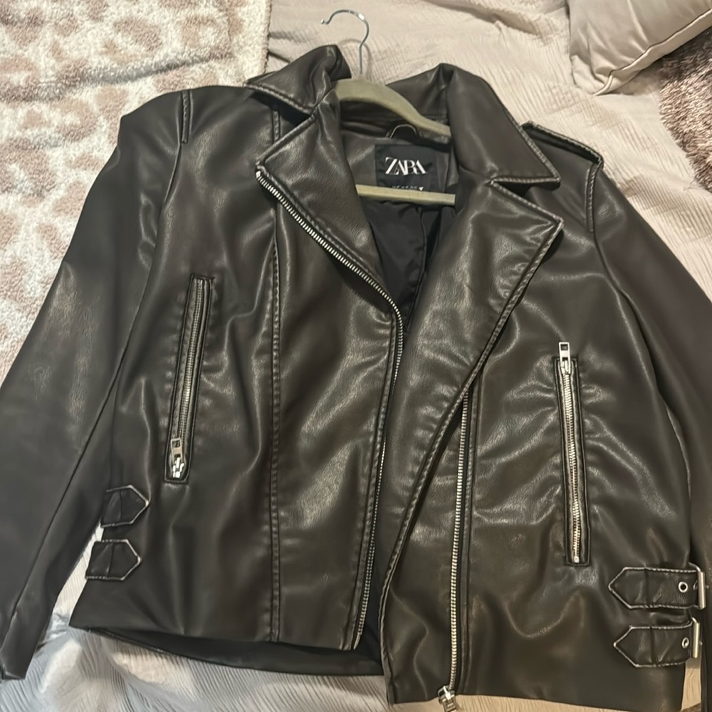 Zara leather jacket